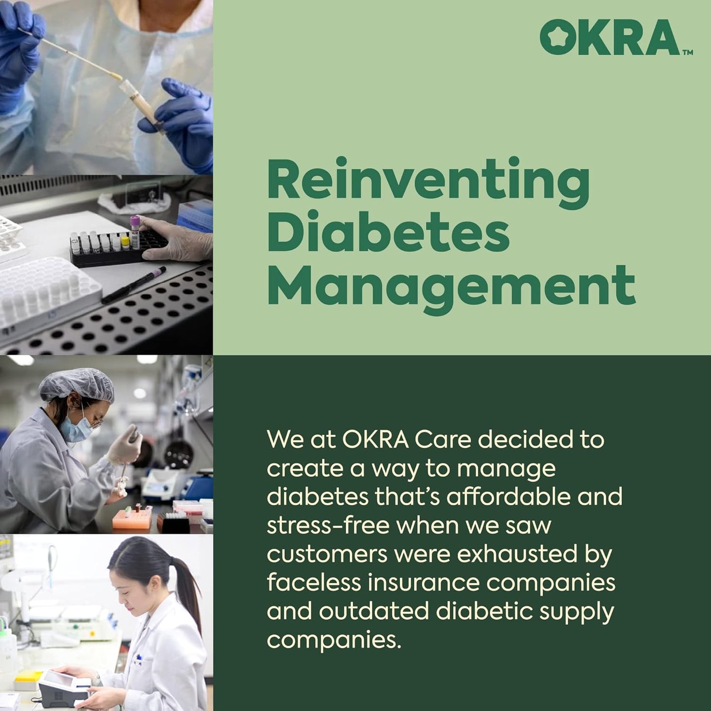 OKRA PRO Blood Glucose Monitoring Refill Kit for OKRA PRO Meter – Test Strips & 30G Lancets